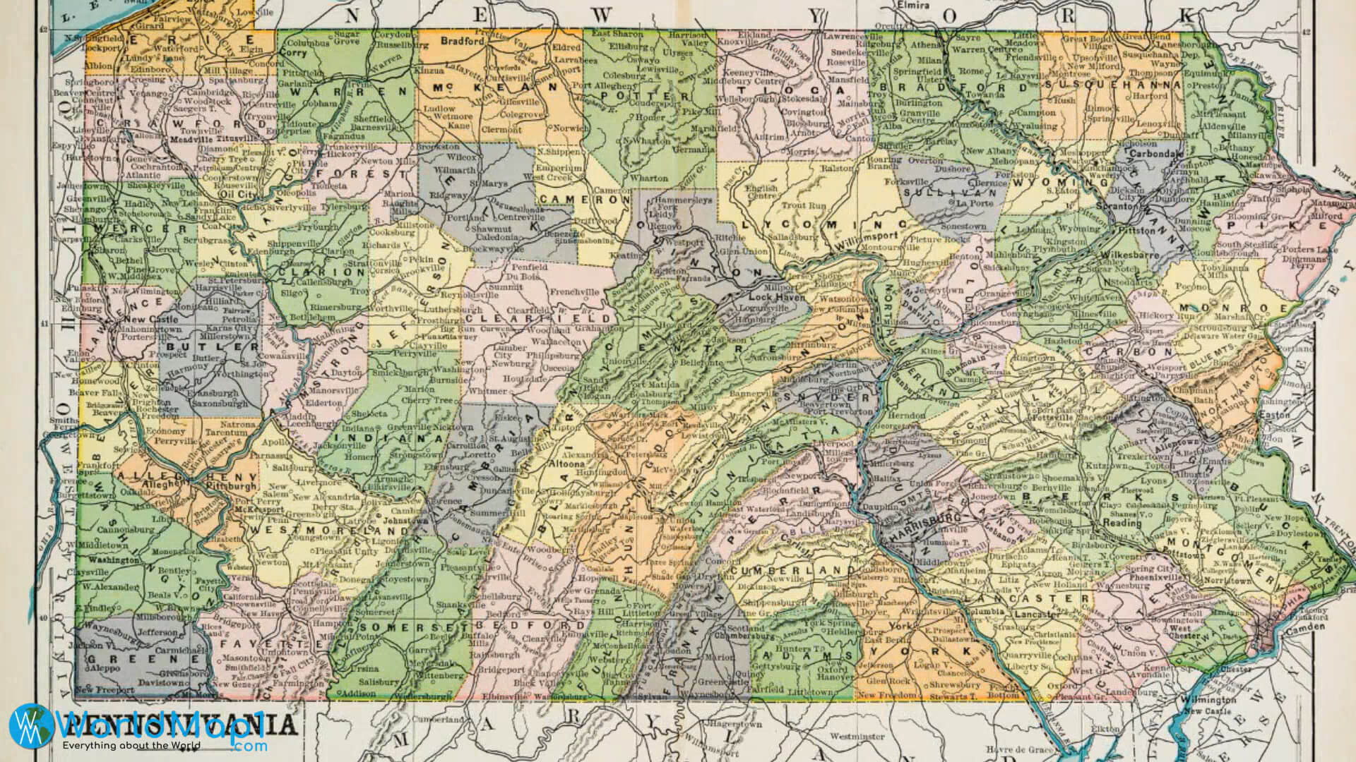 Pennsylvania Historical Map